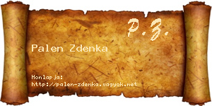 Palen Zdenka névjegykártya